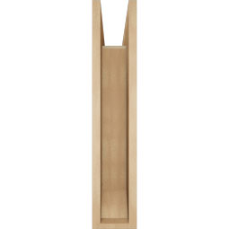 Ekena Millwork - BKTUR0554X24X28IMP06RCPR - Timberthane Faux Wood Imperial Style Bracket w/ Offset Brace, Slat Ends, 5 1/2"W x 24"D x 28"H, Primed Tan
