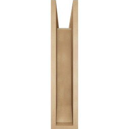 Ekena Millwork - BKTUR0554X26X26IMP06RCPR - Timberthane Faux Wood Imperial Style Bracket w/ Offset Brace, Slat Ends, 5 1/2"W x 26"D x 26"H, Primed Tan