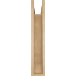 Ekena Millwork - BKTUR0554X26X30IMP06RCPR - Timberthane Faux Wood Imperial Style Bracket w/ Offset Brace, Slat Ends, 5 1/2"W x 26"D x 30"H, Primed Tan
