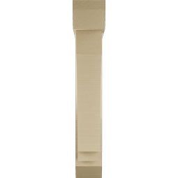 Ekena Millwork - BKTUR0554X26X34IMP06RCPR - Timberthane Faux Wood Imperial Style Bracket w/ Offset Brace, Slat Ends, 5 1/2"W x 26"D x 34"H, Primed Tan