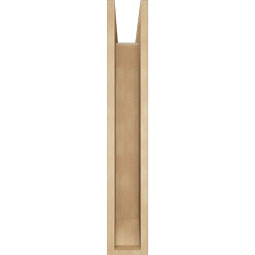 Ekena Millwork - BKTUR0554X26X34IMP06RCPR - Timberthane Faux Wood Imperial Style Bracket w/ Offset Brace, Slat Ends, 5 1/2"W x 26"D x 34"H, Primed Tan