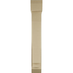Ekena Millwork - BKTUR0554X26X38IMP06RCPR - Timberthane Faux Wood Imperial Style Bracket w/ Offset Brace, Slat Ends, 5 1/2"W x 26"D x 38"H, Primed Tan