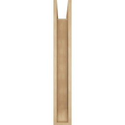 Ekena Millwork - BKTUR0554X26X38IMP06RCPR - Timberthane Faux Wood Imperial Style Bracket w/ Offset Brace, Slat Ends, 5 1/2"W x 26"D x 38"H, Primed Tan