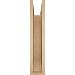 Ekena Millwork - BKTUR0554X28X28IMP06RCPR - Timberthane Faux Wood Imperial Style Bracket w/ Offset Brace, Slat Ends, 5 1/2"W x 28"D x 28"H, Primed Tan