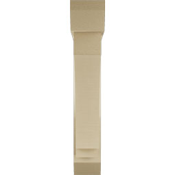 Ekena Millwork - BKTUR0554X28X32IMP06RCPR - Timberthane Faux Wood Imperial Style Bracket w/ Offset Brace, Slat Ends, 5 1/2"W x 28"D x 32"H, Primed Tan