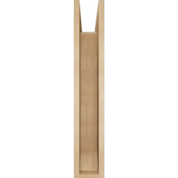 Ekena Millwork - BKTUR0554X28X32IMP06RCPR - Timberthane Faux Wood Imperial Style Bracket w/ Offset Brace, Slat Ends, 5 1/2"W x 28"D x 32"H, Primed Tan