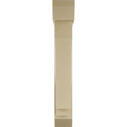 Ekena Millwork - BKTUR0554X28X36IMP06RCPR - Timberthane Faux Wood Imperial Style Bracket w/ Offset Brace, Slat Ends, 5 1/2"W x 28"D x 36"H, Primed Tan