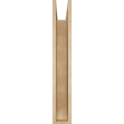 Ekena Millwork - BKTUR0554X28X36IMP06RCPR - Timberthane Faux Wood Imperial Style Bracket w/ Offset Brace, Slat Ends, 5 1/2"W x 28"D x 36"H, Primed Tan