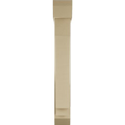 Ekena Millwork - BKTUR0554X28X40IMP06RCPR - Timberthane Faux Wood Imperial Style Bracket w/ Offset Brace, Slat Ends, 5 1/2"W x 28"D x 40"H, Primed Tan
