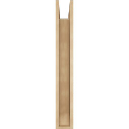 Ekena Millwork - BKTUR0554X28X40IMP06RCPR - Timberthane Faux Wood Imperial Style Bracket w/ Offset Brace, Slat Ends, 5 1/2"W x 28"D x 40"H, Primed Tan