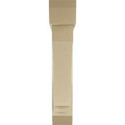 Ekena Millwork - BKTUR0554X30X30IMP06RCPR - Timberthane Faux Wood Imperial Style Bracket w/ Offset Brace, Slat Ends, 5 1/2"W x 30"D x 30"H, Primed Tan
