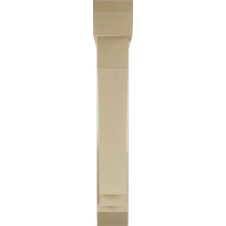 Ekena Millwork - BKTUR0554X30X36IMP06RCPR - Timberthane Faux Wood Imperial Style Bracket w/ Offset Brace, Slat Ends, 5 1/2"W x 30"D x 36"H, Primed Tan