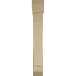 Ekena Millwork - BKTUR0554X30X38IMP06RCPR - Timberthane Faux Wood Imperial Style Bracket w/ Offset Brace, Slat Ends, 5 1/2"W x 30"D x 38"H, Primed Tan