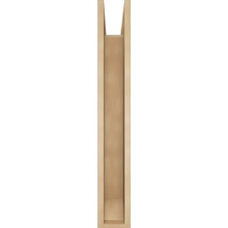 Ekena Millwork - BKTUR0554X30X38IMP06RCPR - Timberthane Faux Wood Imperial Style Bracket w/ Offset Brace, Slat Ends, 5 1/2"W x 30"D x 38"H, Primed Tan