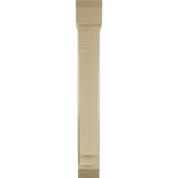 Ekena Millwork - BKTUR0554X30X42IMP06RCPR - Timberthane Faux Wood Imperial Style Bracket w/ Offset Brace, Slat Ends, 5 1/2"W x 30"D x 42"H, Primed Tan