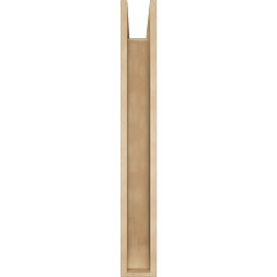Ekena Millwork - BKTUR0554X30X42IMP06RCPR - Timberthane Faux Wood Imperial Style Bracket w/ Offset Brace, Slat Ends, 5 1/2"W x 30"D x 42"H, Primed Tan