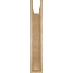 Ekena Millwork - BKTUR0554X32X32IMP06RCPR - Timberthane Faux Wood Imperial Style Bracket w/ Offset Brace, Slat Ends, 5 1/2"W x 32"D x 32"H, Primed Tan