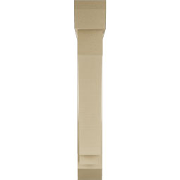 Ekena Millwork - BKTUR0554X32X36IMP06RCPR - Timberthane Faux Wood Imperial Style Bracket w/ Offset Brace, Slat Ends, 5 1/2"W x 32"D x 36"H, Primed Tan