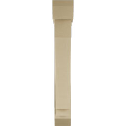 Ekena Millwork - BKTUR0554X32X38IMP06RCPR - Timberthane Faux Wood Imperial Style Bracket w/ Offset Brace, Slat Ends, 5 1/2"W x 32"D x 38"H, Primed Tan