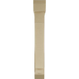 Ekena Millwork - BKTUR0554X32X40IMP06RCPR - Timberthane Faux Wood Imperial Style Bracket w/ Offset Brace, Slat Ends, 5 1/2"W x 32"D x 40"H, Primed Tan