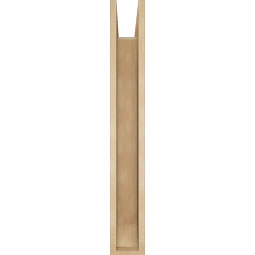 Ekena Millwork - BKTUR0554X32X40IMP06RCPR - Timberthane Faux Wood Imperial Style Bracket w/ Offset Brace, Slat Ends, 5 1/2"W x 32"D x 40"H, Primed Tan