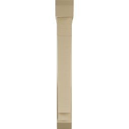 Ekena Millwork - BKTUR0554X32X44IMP06RCPR - Timberthane Faux Wood Imperial Style Bracket w/ Offset Brace, Slat Ends, 5 1/2"W x 32"D x 44"H, Primed Tan