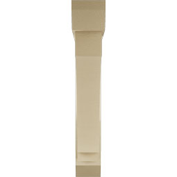Ekena Millwork - BKTUR0554X34X34IMP06RCPR - Timberthane Faux Wood Imperial Style Bracket w/ Offset Brace, Slat Ends, 5 1/2"W x 34"D x 34"H, Primed Tan