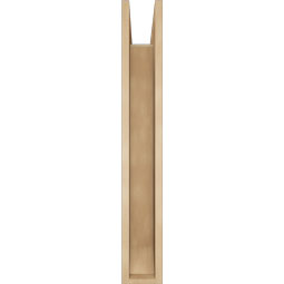 Ekena Millwork - BKTUR0554X34X38IMP06RCPR - Timberthane Faux Wood Imperial Style Bracket w/ Offset Brace, Slat Ends, 5 1/2"W x 34"D x 38"H, Primed Tan