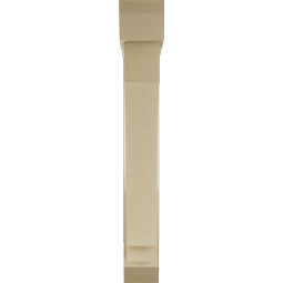 Ekena Millwork - BKTUR0554X34X40IMP06RCPR - Timberthane Faux Wood Imperial Style Bracket w/ Offset Brace, Slat Ends, 5 1/2"W x 34"D x 40"H, Primed Tan