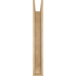 Ekena Millwork - BKTUR0554X34X40IMP06RCPR - Timberthane Faux Wood Imperial Style Bracket w/ Offset Brace, Slat Ends, 5 1/2"W x 34"D x 40"H, Primed Tan