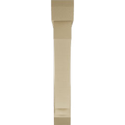 Ekena Millwork - BKTUR0554X36X36IMP06RCPR - Timberthane Faux Wood Imperial Style Bracket w/ Offset Brace, Slat Ends, 5 1/2"W x 36"D x 36"H, Primed Tan