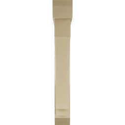 Ekena Millwork - BKTUR0554X36X40IMP06RCPR - Timberthane Faux Wood Imperial Style Bracket w/ Offset Brace, Slat Ends, 5 1/2"W x 36"D x 40"H, Primed Tan
