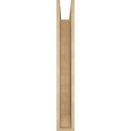 Ekena Millwork - BKTUR0554X36X40IMP06RCPR - Timberthane Faux Wood Imperial Style Bracket w/ Offset Brace, Slat Ends, 5 1/2"W x 36"D x 40"H, Primed Tan