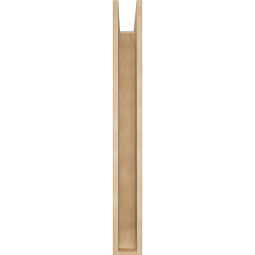Ekena Millwork - BKTUR0554X36X48IMP06RCPR - Timberthane Faux Wood Imperial Style Bracket w/ Offset Brace, Slat Ends, 5 1/2"W x 36"D x 48"H, Primed Tan