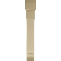 Ekena Millwork - BKTUR0554X38X38IMP06RCPR - Timberthane Faux Wood Imperial Style Bracket w/ Offset Brace, Slat Ends, 5 1/2"W x 38"D x 38"H, Primed Tan