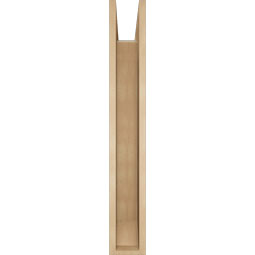 Ekena Millwork - BKTUR0554X38X38IMP06RCPR - Timberthane Faux Wood Imperial Style Bracket w/ Offset Brace, Slat Ends, 5 1/2"W x 38"D x 38"H, Primed Tan
