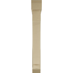 Ekena Millwork - BKTUR0554X38X44IMP06RCPR - Timberthane Faux Wood Imperial Style Bracket w/ Offset Brace, Slat Ends, 5 1/2"W x 38"D x 44"H, Primed Tan