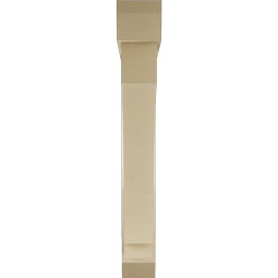 Ekena Millwork - BKTUR0554X40X40IMP06RCPR - Timberthane Faux Wood Imperial Style Bracket w/ Offset Brace, Slat Ends, 5 1/2"W x 40"D x 40"H, Primed Tan