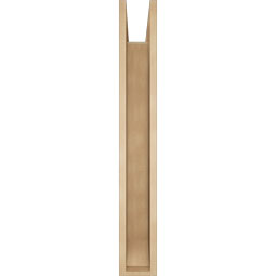 Ekena Millwork - BKTUR0554X40X40IMP06RCPR - Timberthane Faux Wood Imperial Style Bracket w/ Offset Brace, Slat Ends, 5 1/2"W x 40"D x 40"H, Primed Tan