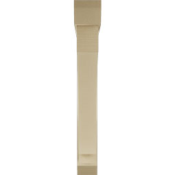 Ekena Millwork - BKTUR0554X42X42IMP06RCPR - Timberthane Faux Wood Imperial Style Bracket w/ Offset Brace, Slat Ends, 5 1/2"W x 42"D x 42"H, Primed Tan