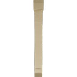 Ekena Millwork - BKTUR0554X42X48IMP06RCPR - Timberthane Faux Wood Imperial Style Bracket w/ Offset Brace, Slat Ends, 5 1/2"W x 42"D x 48"H, Primed Tan