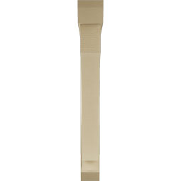 Ekena Millwork - BKTUR0554X46X46IMP06RCPR - Timberthane Faux Wood Imperial Style Bracket w/ Offset Brace, Slat Ends, 5 1/2"W x 46"D x 46"H, Primed Tan
