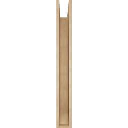 Ekena Millwork - BKTUR0554X46X46IMP06RCPR - Timberthane Faux Wood Imperial Style Bracket w/ Offset Brace, Slat Ends, 5 1/2"W x 46"D x 46"H, Primed Tan