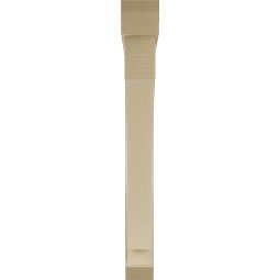 Ekena Millwork - BKTUR0554X48X48IMP06RCPR - Timberthane Faux Wood Imperial Style Bracket w/ Offset Brace, Slat Ends, 5 1/2"W x 48"D x 48"H, Primed Tan