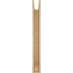 Ekena Millwork - BKTUR0554X48X48IMP06RCPR - Timberthane Faux Wood Imperial Style Bracket w/ Offset Brace, Slat Ends, 5 1/2"W x 48"D x 48"H, Primed Tan