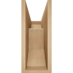 Ekena Millwork - BKTUR0756X18X18IMP06RCPR - Timberthane Faux Wood Imperial Style Bracket w/ Offset Brace, Slat Ends, 7 1/2"W x 18"D x 18"H, Primed Tan
