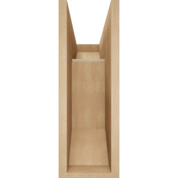 Ekena Millwork - BKTUR0756X18X22IMP06RCPR - Timberthane Faux Wood Imperial Style Bracket w/ Offset Brace, Slat Ends, 7 1/2"W x 18"D x 22"H, Primed Tan