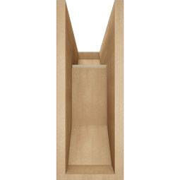 Ekena Millwork - BKTUR0756X20X20IMP06RCPR - Timberthane Faux Wood Imperial Style Bracket w/ Offset Brace, Slat Ends, 7 1/2"W x 20"D x 20"H, Primed Tan