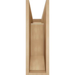 Ekena Millwork - BKTUR0756X20X24IMP06RCPR - Timberthane Faux Wood Imperial Style Bracket w/ Offset Brace, Slat Ends, 7 1/2"W x 20"D x 24"H, Primed Tan