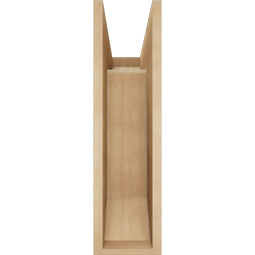 Ekena Millwork - BKTUR0756X20X28IMP06RCPR - Timberthane Faux Wood Imperial Style Bracket w/ Offset Brace, Slat Ends, 7 1/2"W x 20"D x 28"H, Primed Tan